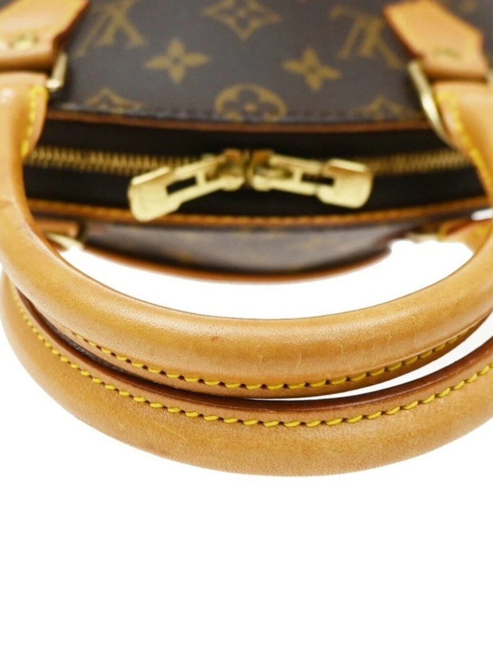 LOUIS VUITTON LV Logo Ellipse PM Hand Bag Monogram Leather Brown M51127 - Picture 9 of 16